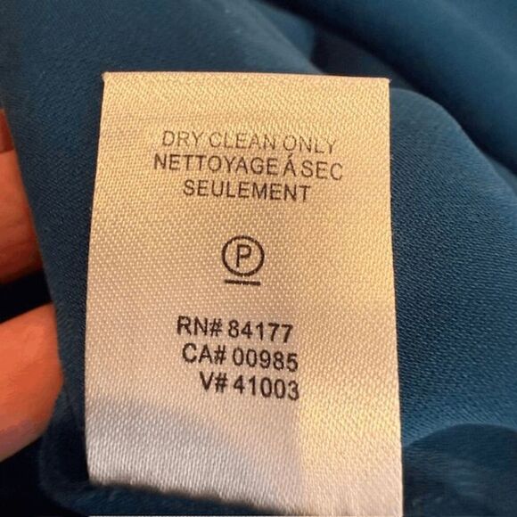 Diane Von Furstenberg Kipling Silk Chiffon Slip Dress Aqua Teal Blue Size 6 - Picture 6 of 9